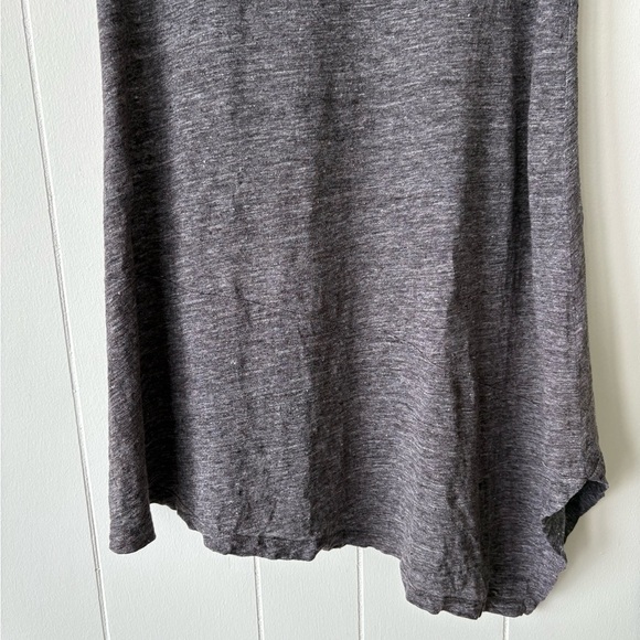 Eileen Fisher Linen Charcoal Asymmetrical Mini Dress/Tunic | Size Small - Picture 5 of 8